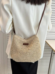 Women's Weave Beach Bag Large Capacity Shoulder Crossbody Tote