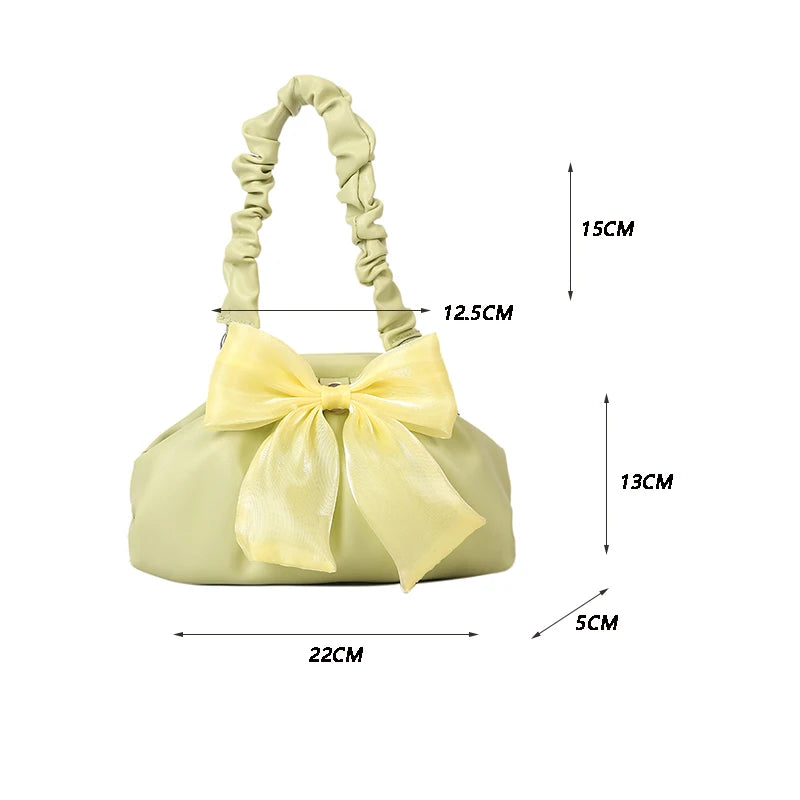 Women's Top-handle Bag Solid Messenger Pack Bow Chains Crossbody