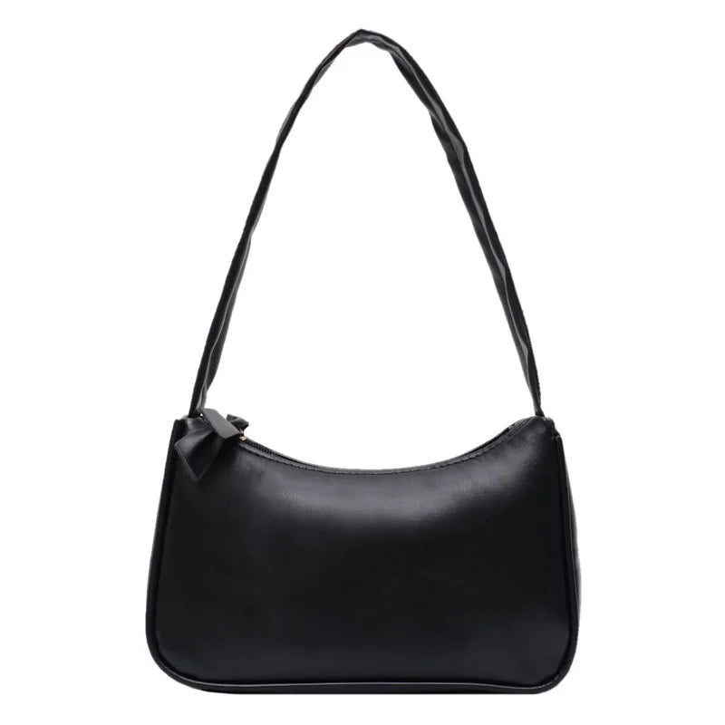Retro PU Leather Top Handle Bag Women Shoulder Totes Vintage Small Bags Clutch