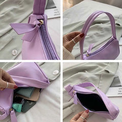 Retro Top Handle Bag PU Leather Shoulder Totes for Women