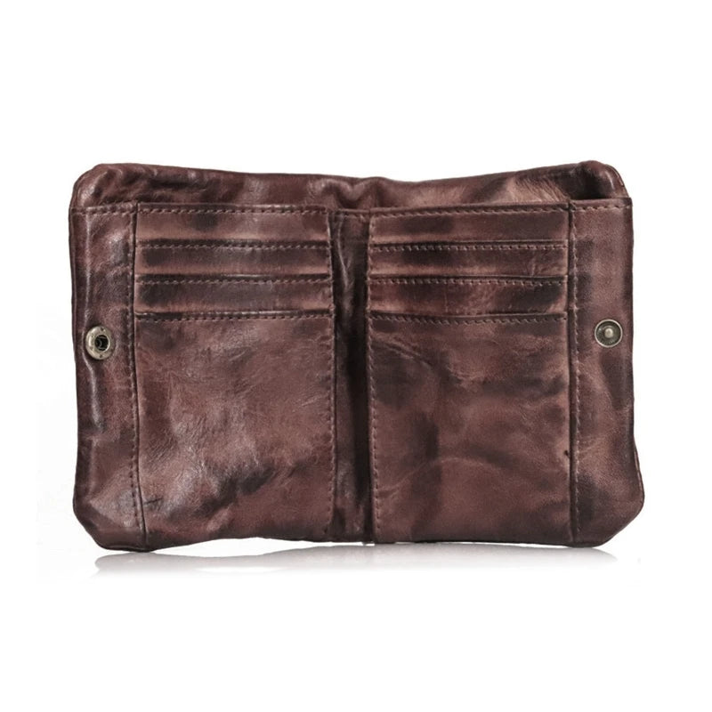 Cowhide Bifold Wallet with Zipper for Boyfriend Halloween