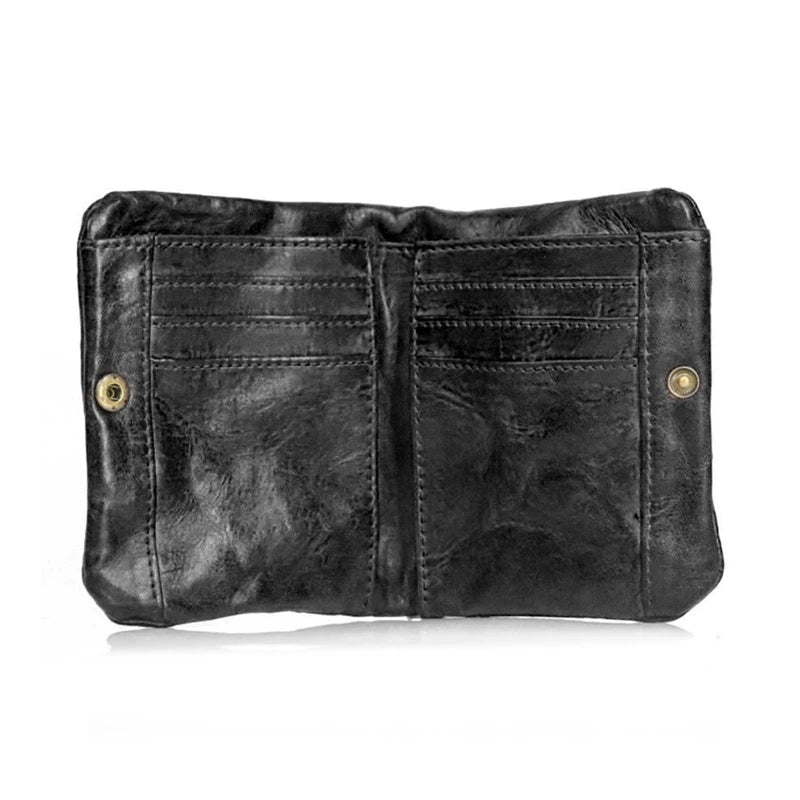 Cowhide Bifold Wallet with Zipper for Boyfriend Halloween