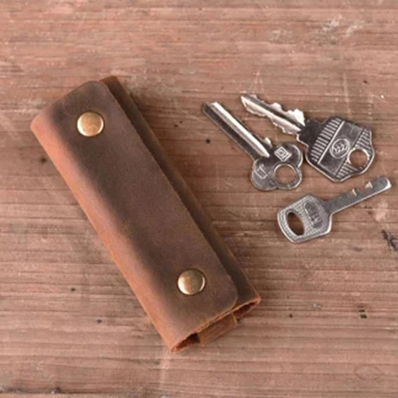 Leather Housekeeper Key Wallet Car Case Bag Pouch