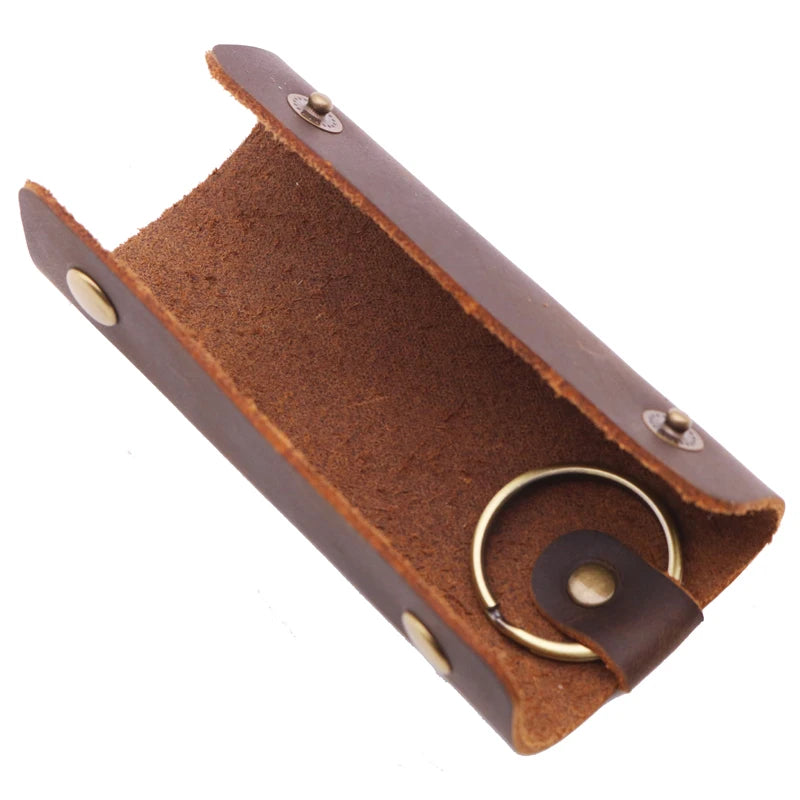 Leather Housekeeper Key Wallet Car Case Bag Pouch