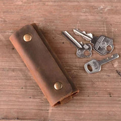 Leather Housekeeper Key Wallet Car Case Bag Pouch