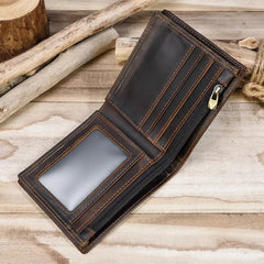 Men Wallet Real Cow Leather Short Wallet Vintage Crazy horse Leather Wallets