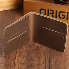 Slim Leather Purse for Men Small Carteira Masculina Couro
