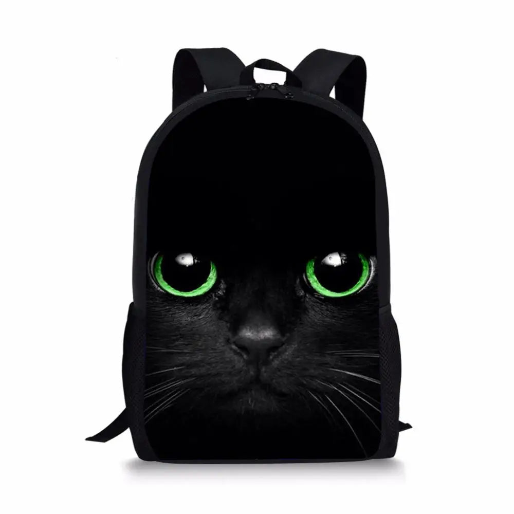 HaoYun Cats Pattern 3D School Bags - Large Capacity Student Bookbags