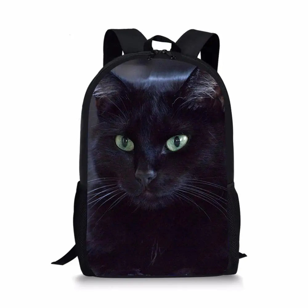 HaoYun Cats Pattern 3D School Bags - Large Capacity Student Bookbags
