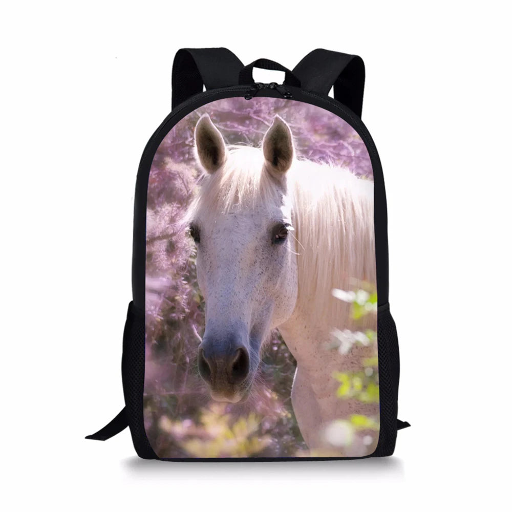 HaoYun Horse Print Toddler School Book Bag