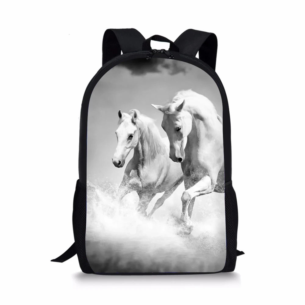 HaoYun Horse Print Toddler School Book Bag