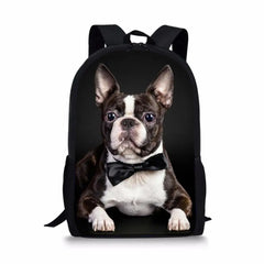 HaoYun Kids School Bags Bulldogs Children Book Bag Travel Backpack