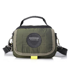 Haoshuai Men's Shoulder Bag Nylon Messenger Sports Backpack