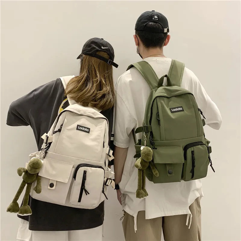 Harajuku Backpack Casual Canvas Backpack Men & Women Unisex Travel Backpack