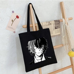 Harajuku Bungo Stray Dog Anime Shopper Bag Vintage Large Capacity Canvas