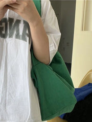 Harajuku Casual Tote Bag Female Candy Canvas Shoulder Bag
