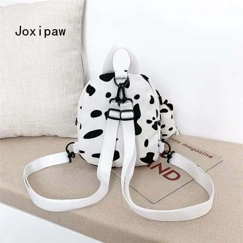 Harajuku Cow Pattern Mini Backpack for Women