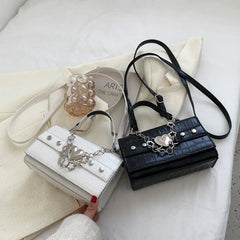 Harajuku Gothic Shoulder Bag Metal Punk Style Female Handbags