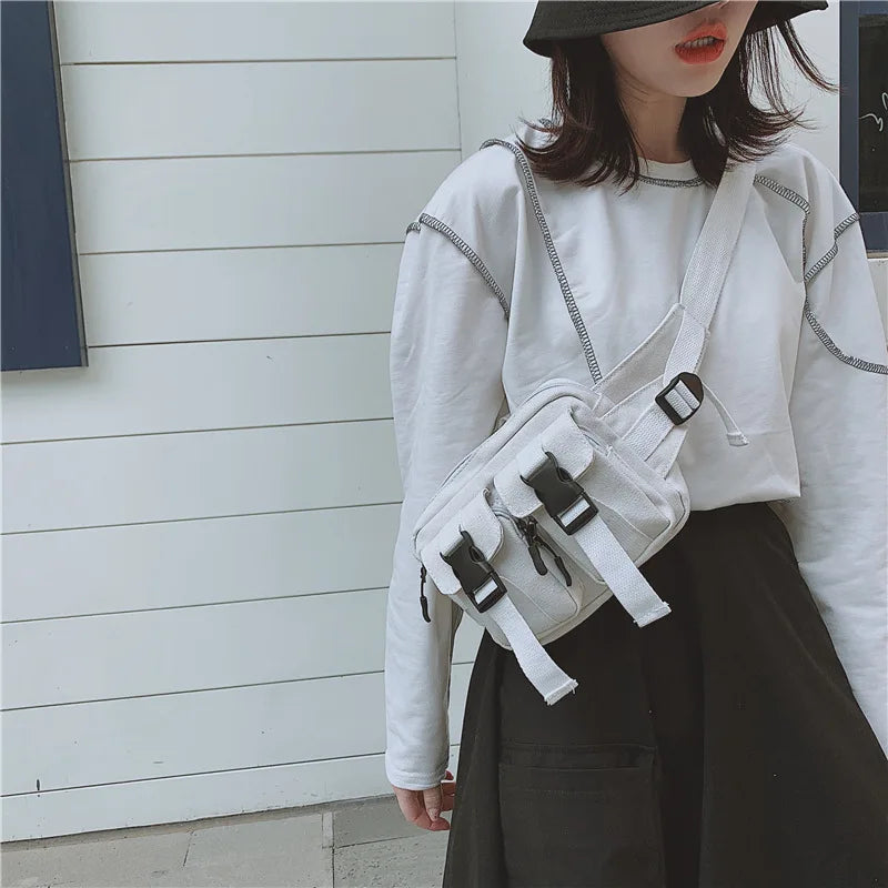 Harajuku Street Style Waist Bag Fanny Pack Hip Hop Bag Shoulder Bags