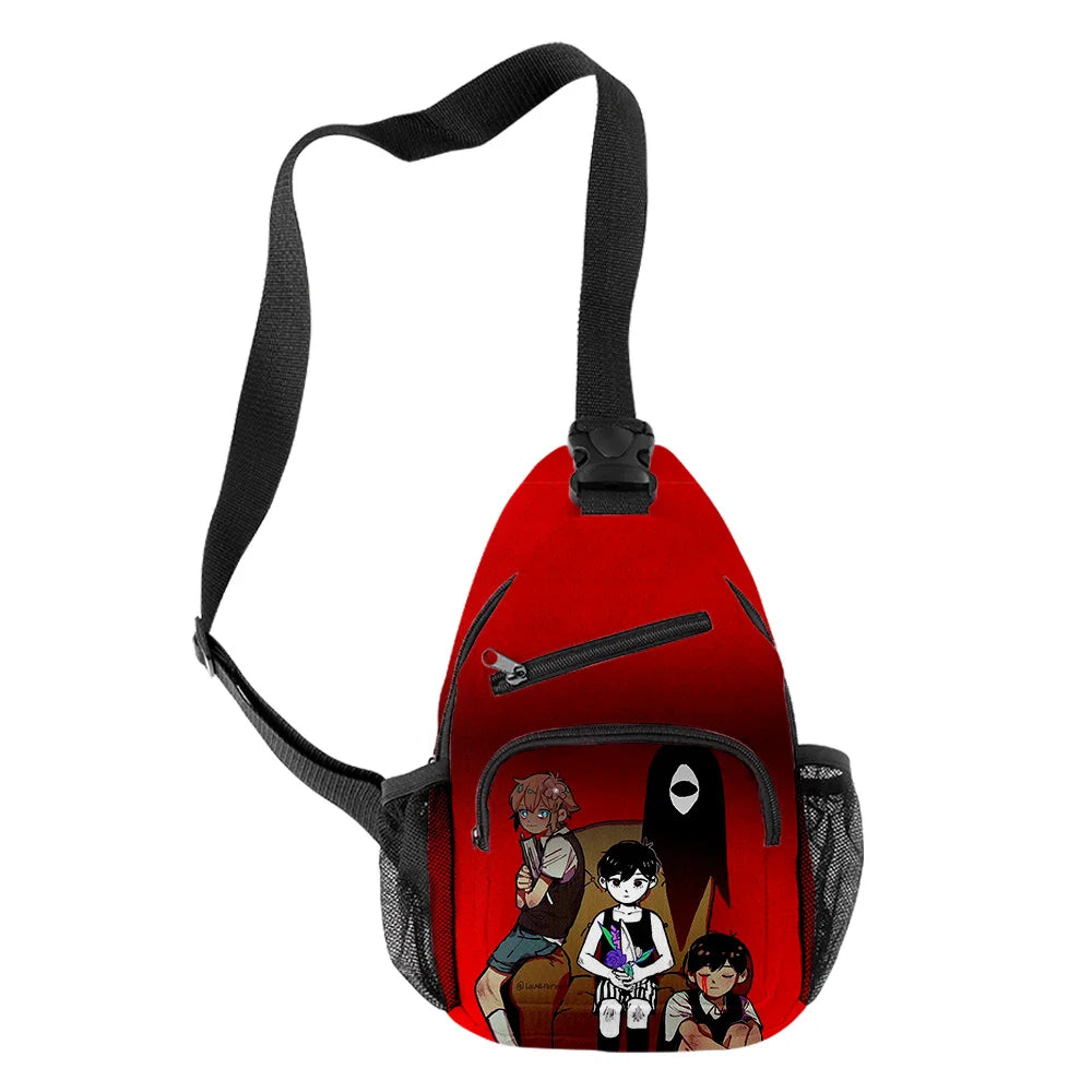 Harajuku Omori 3D Print Chest Bag Outdoor Sports Crossbody Bag