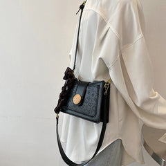 Harajuku Pu Square Handbag Women Crossbody Bag Soft-Faced Shoulder Bag