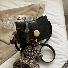 Harajuku Pu Square Handbag Women Crossbody Bag Soft-Faced Shoulder Bag