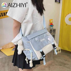 Harajuku Women Crossbody Bag Large Capacity Ladies Messenger Pouch