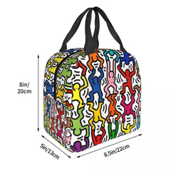 Haring Rainbow Dance Lunch Tote Bag for Women