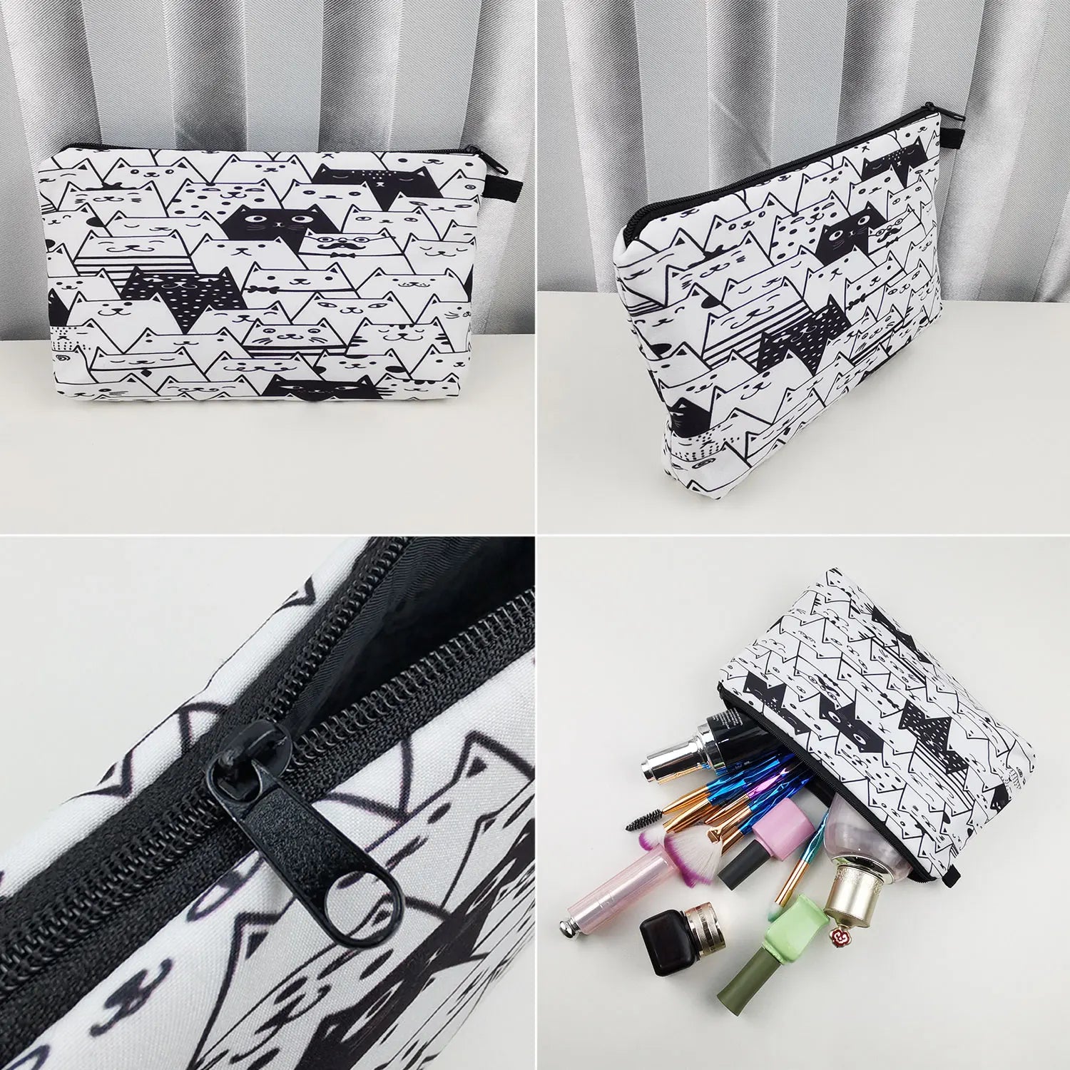 Animal ID Makeup Bag Panda Koala Elephant Print Women Cosmetic Pencil Cases