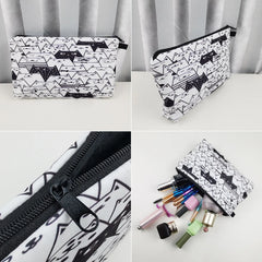 Westie Dog Painting Cosmetic Bag Heat Transfer High Makeup Storage Case