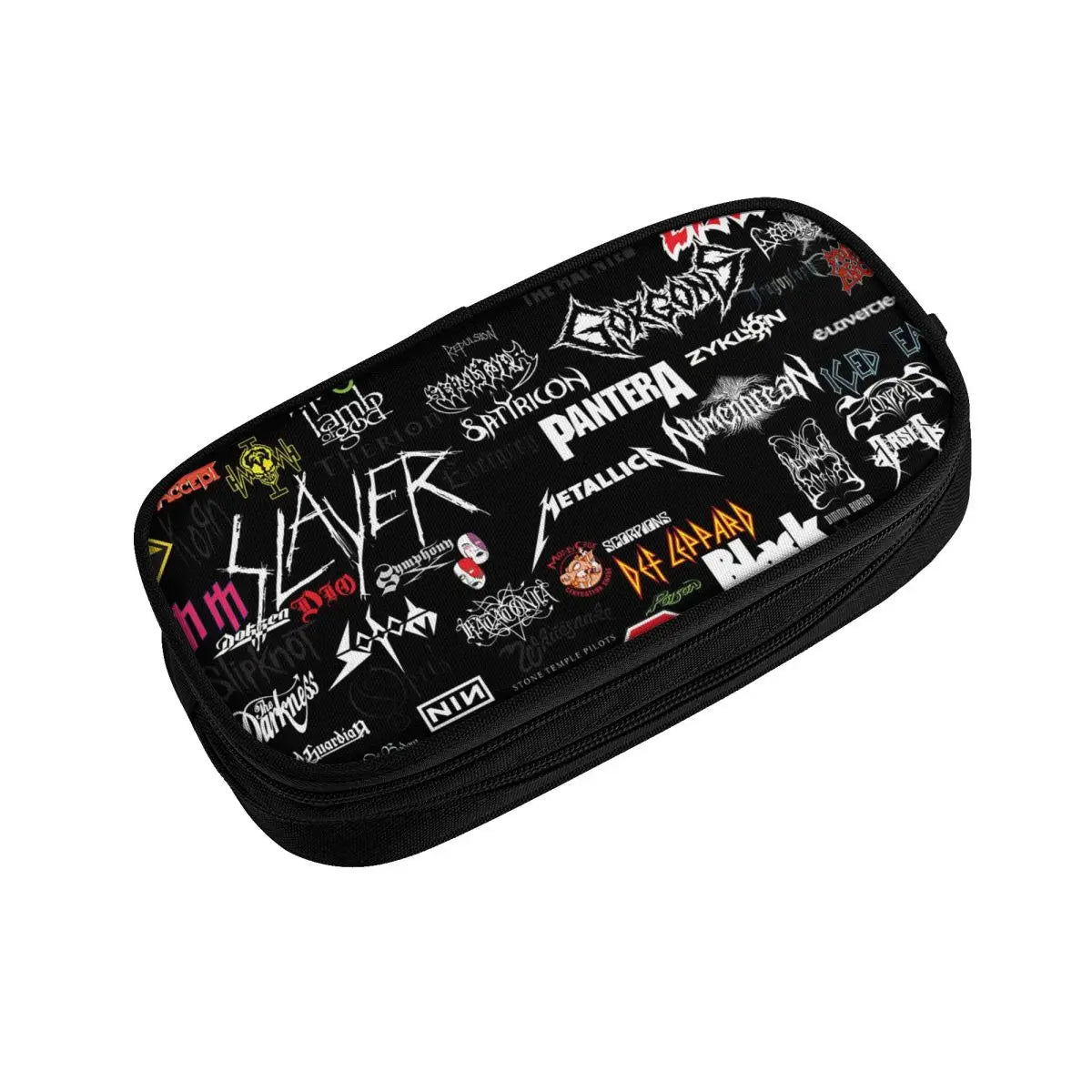 Heavy Metal Pen Box Student School Anime Zipper Pen Bag Child Stationery Bag