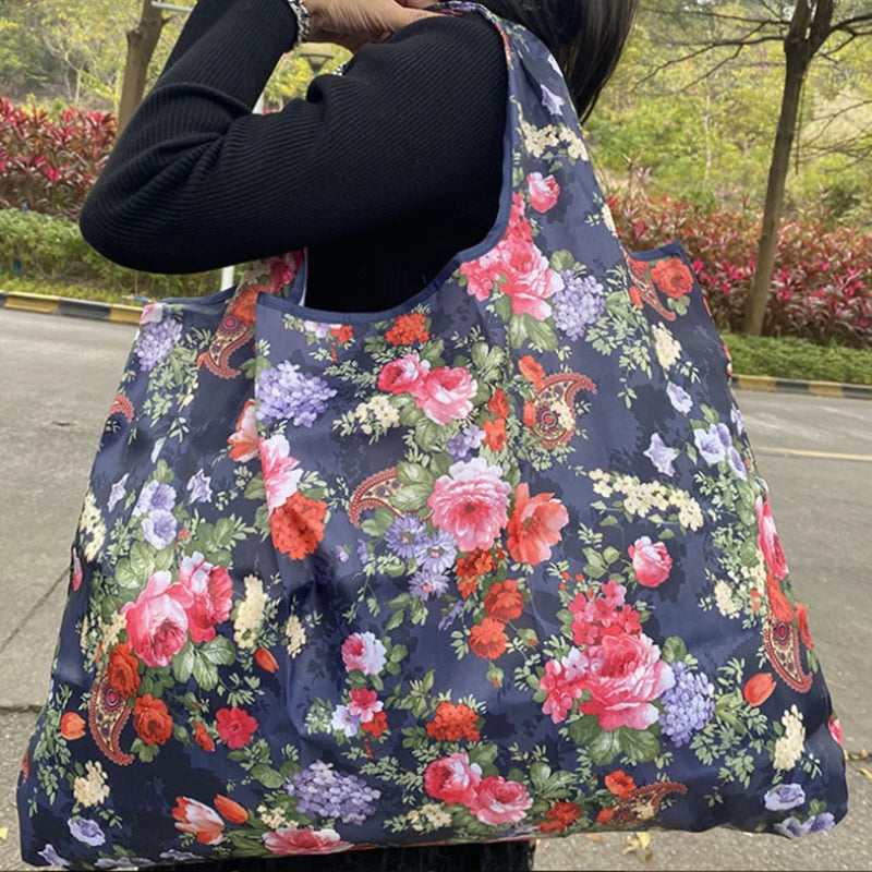 Heavy Prints Foldable Shopping Shoulder Bag
