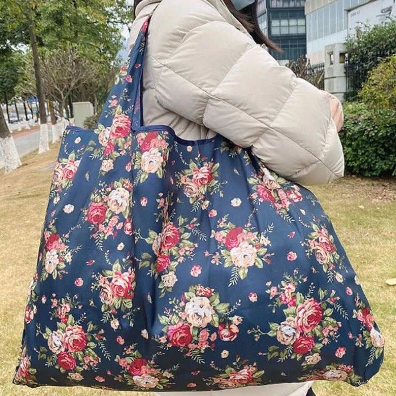 Heavy Prints Foldable Shopping Shoulder Bag