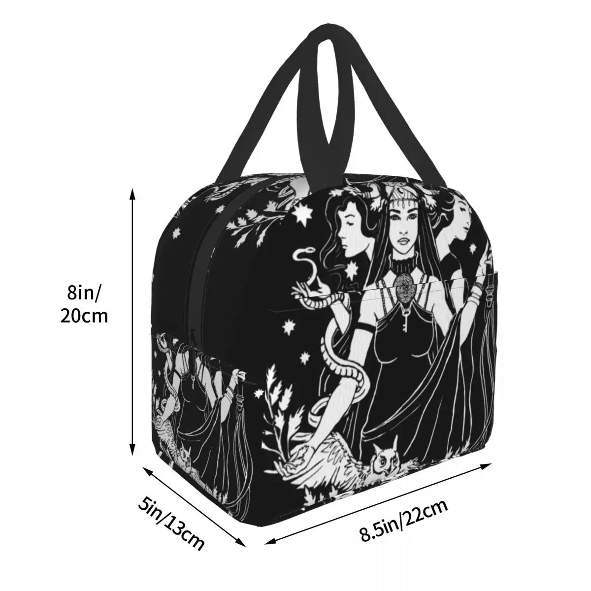 Hekate Triple Goddess Portable Lunch Box Leakproof Goth Occult Halloween Witch