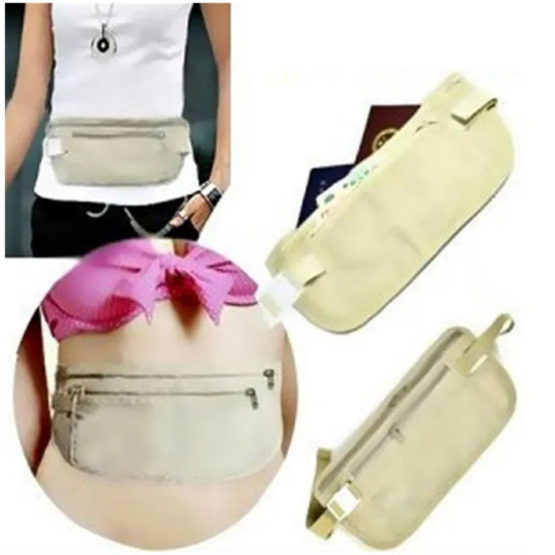 Hidden Security Wallet Bag For Women Sport Travel Waist Pack Pouch