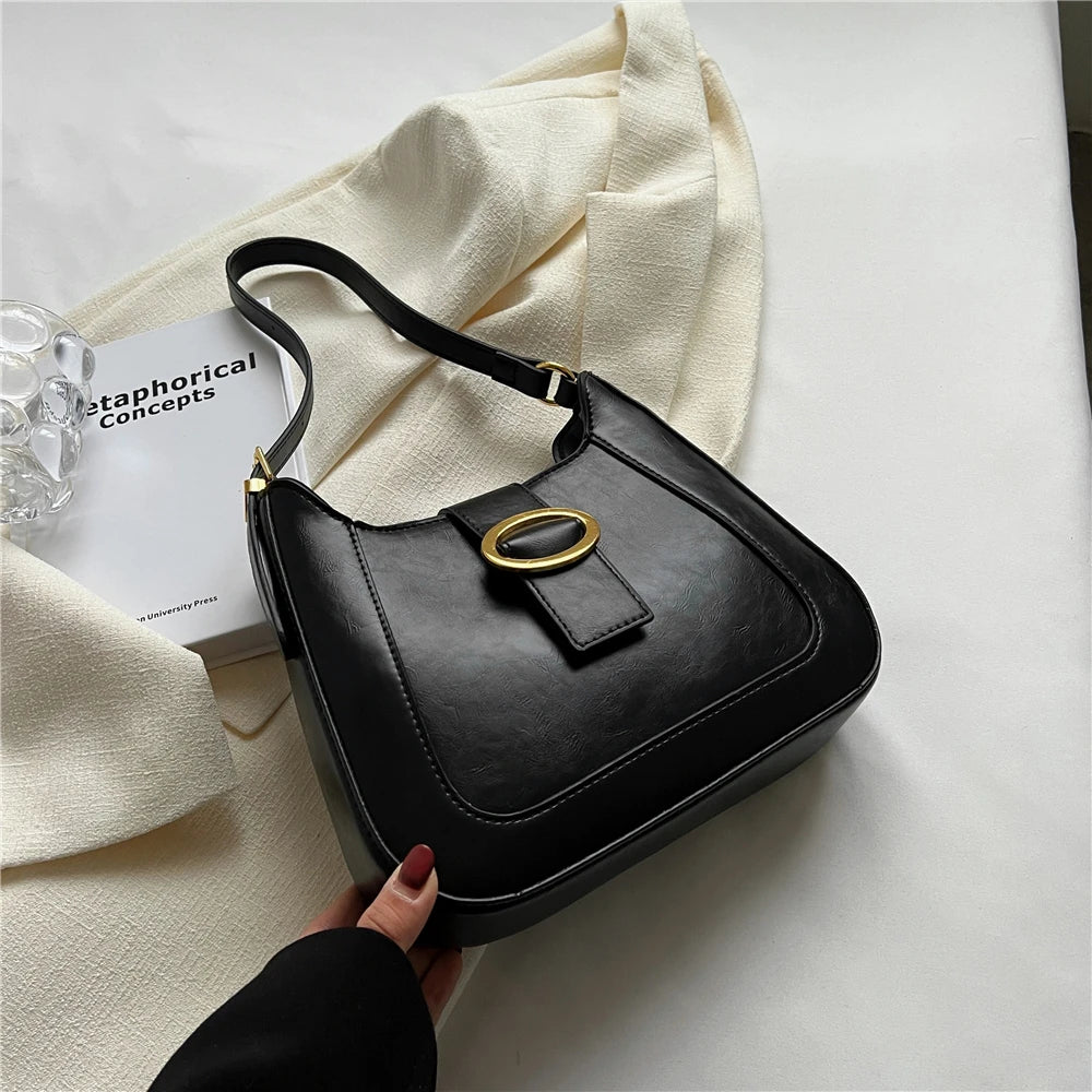 Hifashion Vintage Shoulder Bag PU Leather Crossbody Ladies Handbags