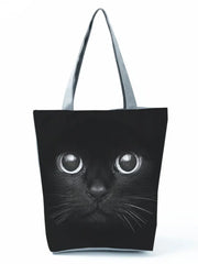 Animal Print Shopper Bag Handbag Reusable Shoulder Bags