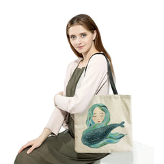 Whale Sea Series Beach Tote Bag - High Capacity Customizable - Eco Friendly