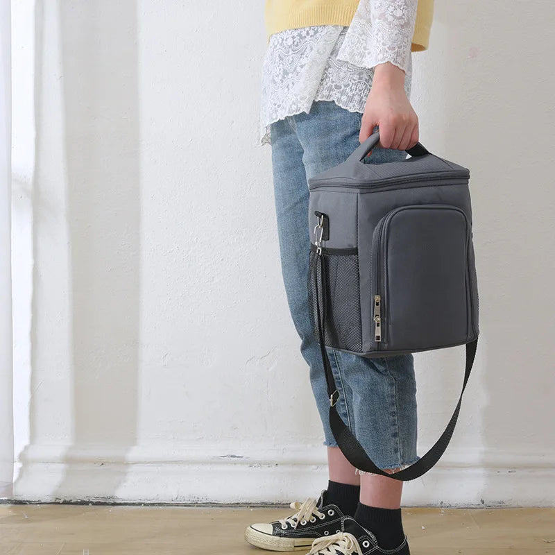 Large Capacity Lunch Bag with Aluminum Foil Lining