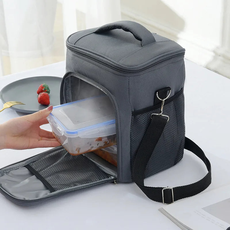 Large Capacity Lunch Bag with Aluminum Foil Lining