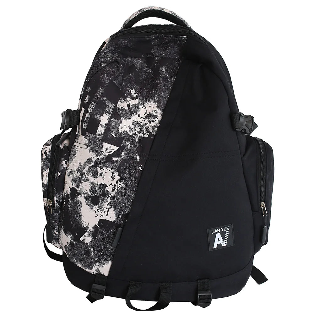 High Capacity Graffiti Backpack Camouflage Laptop Book Bag