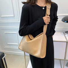 High Capacity Leather Shoulder Bag for Women