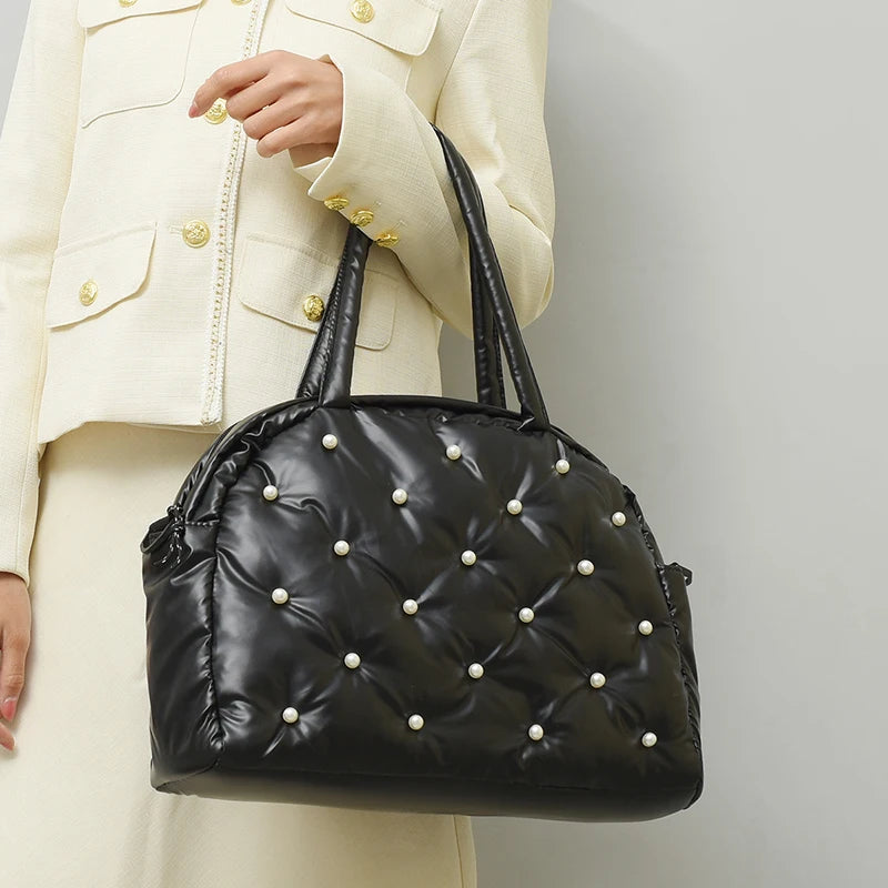 Winter Trends Top Handle Tote Bag Soft Padded Crossbody Side Bag