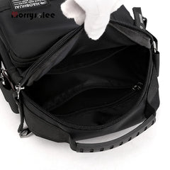 High Capacity Unisex Men Solid Student Backpack School Bookbag