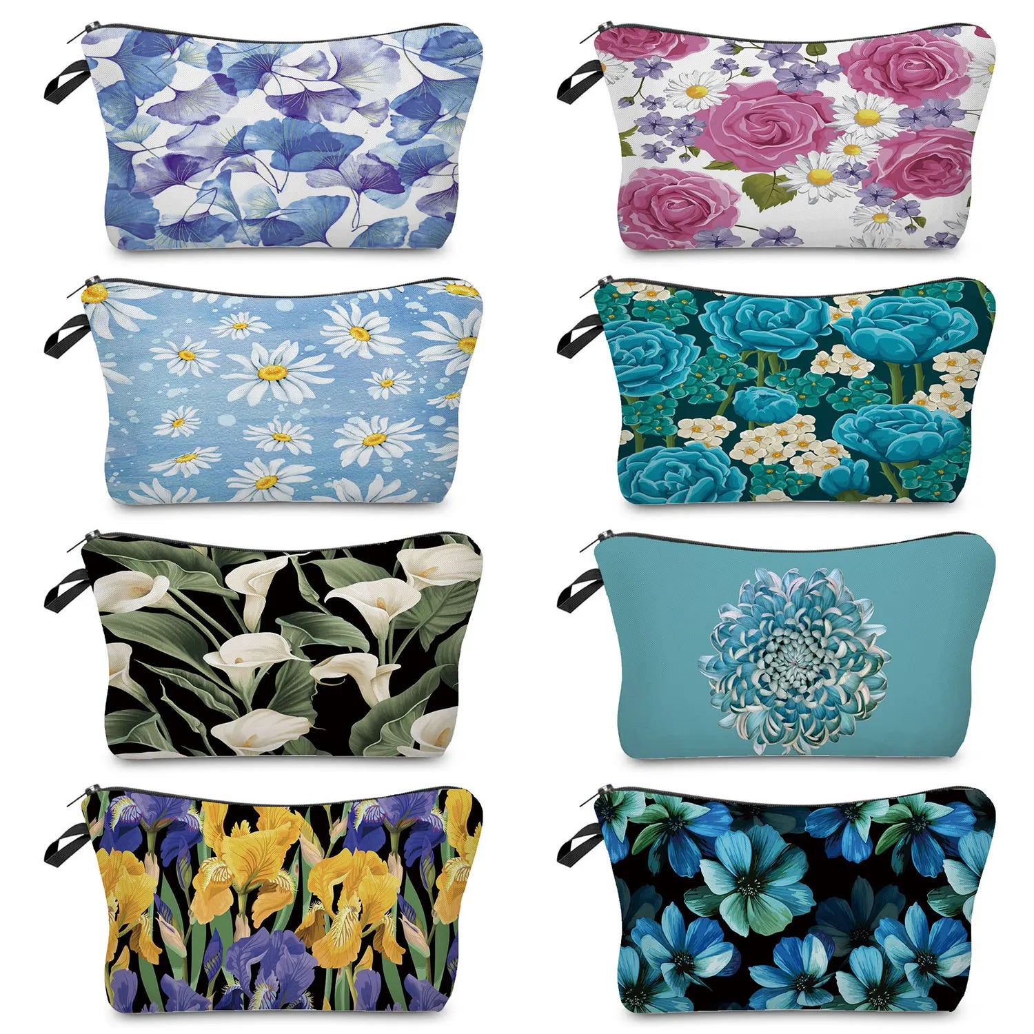 Portable Organizer Pencil Case Makeup Bag Heat Transfer Print Cosmetic Bag