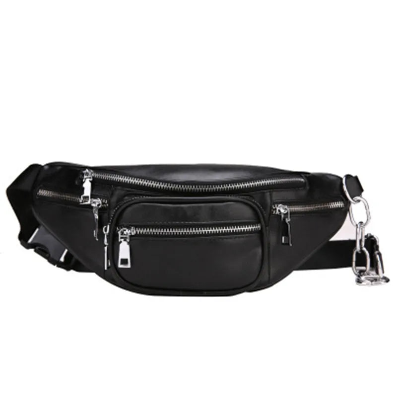 High PU Chain Waist Bag Bananka Travel Leisure Fanny Pack
