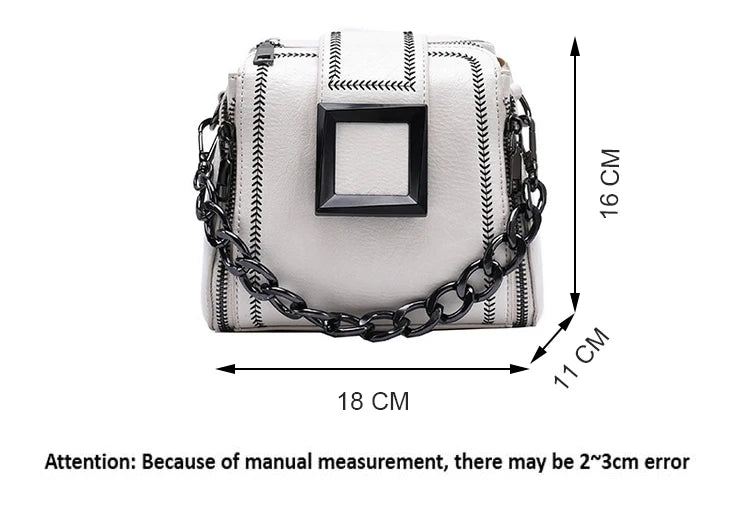 Retro Chains Crossbody Bag Small Bucket Purses