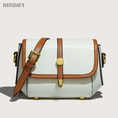 Leather Crossbody Bag for Women Solid Cow Leather Shoulder Bag