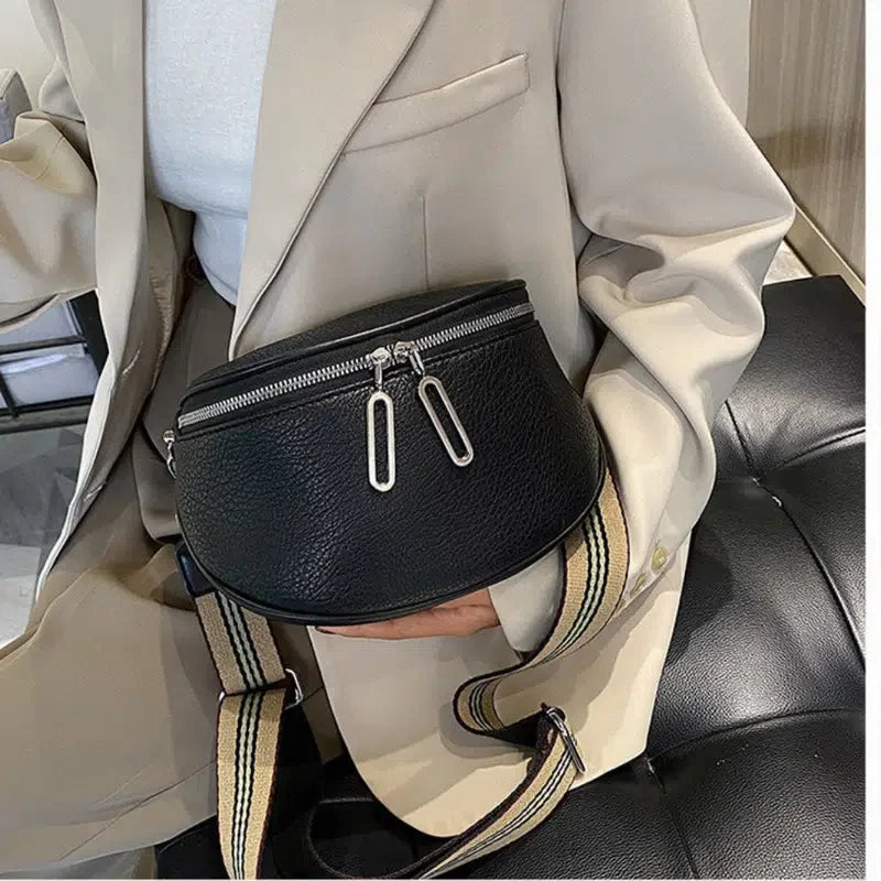 Leather Waist Bag for Women Casual Shoulder Bag Messenger Saddle Bag