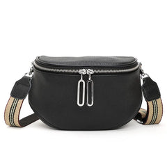 Leather Waist Bag for Women Casual Shoulder Bag Messenger Saddle Bag